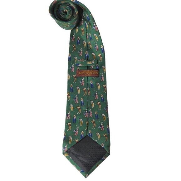 Museum Artifacts Golf Golfer Silk Necktie - Picture 5 of 6